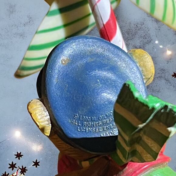 NIB Enesco Merry Mailman Christmas Holiday Ornament Mail Carrier Pinwheel Vintge - Picture 7 of 12